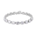 Lustro Stella Finest CZ Tennis Bracelet in Platinum Over Sterling Silver (6.50 In) 35.80 ctw - Sticky add to cart bar