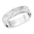 950 Platinum ZigZag Texture Band Ring (Size 10.0) (5.75 g) - Sticky add to cart bar