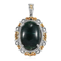 Karis Green Aventurine Solitaire Pendant without Chain in 18K YG Plated and Platinum Bond 20.00 ctw