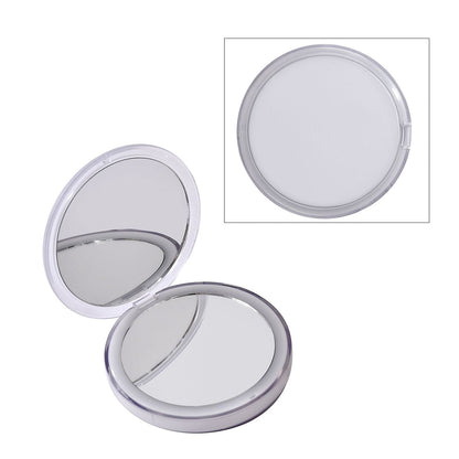 Pink Rechargeable Two-Sided LED Portable Mirror