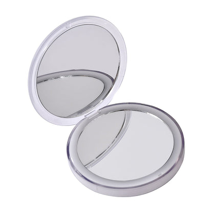 Pink Rechargeable Two-Sided LED Portable Mirror