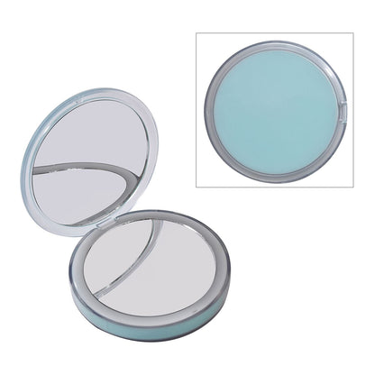 Pink Rechargeable Two-Sided LED Portable Mirror