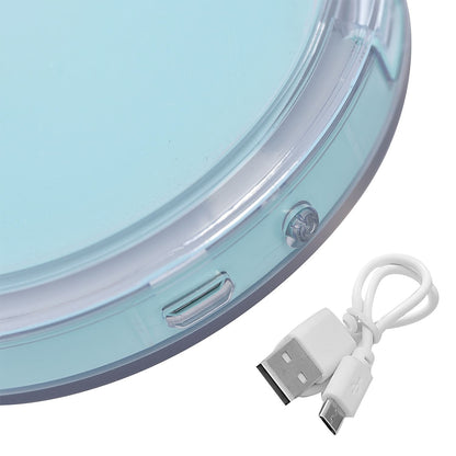 Pink Rechargeable Two-Sided LED Portable Mirror