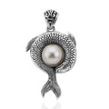 Bali Legacy South Sea Golden Pearl Koi Fish Pendant in Sterling Silver - Sticky add to cart bar