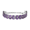 Amethyst Bracelet in Platinum Over Sterling Silver (6.50 In) 18.65 ctw - Sticky add to cart bar