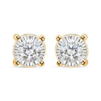 Memorial Day Doorbuster Deal 14K Yellow Gold Diamond (G SI2-I1) Earrings 1.50 ctw