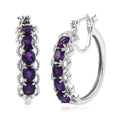 Karis Amethyst Hoop Earrings in Platinum Bond 2.90 ctw - Sticky add to cart bar