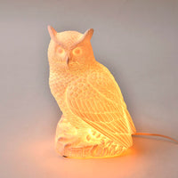 Polyresin Owl Shape Lamp (6.49"x5.31"x9.17")
