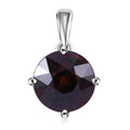 10K White Gold AAA Red Zircon Solitaire Pendant without Chain 3.00 ctw