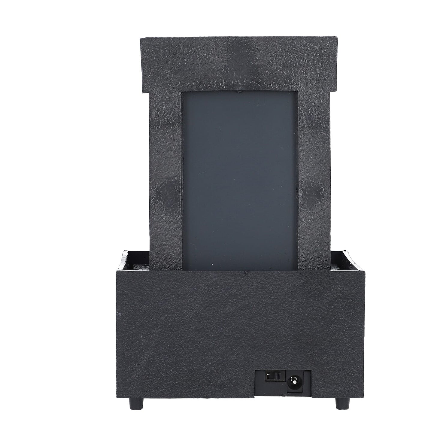 Black Mini Waterfalls Water Fountain with LED Light (4.33"x3.54"x6.69") (2xAA Battery Not Incclude)