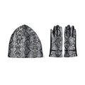 Python Skin Printed Hat and Gloves (9.5 cm) - Gray - Sticky add to cart bar