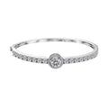 Moissanite Bangle Bracelet in Platinum Over Sterling Silver (7.25 In) 5.65 ctw - Sticky add to cart bar