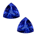 Certified & Appraised AAAA Tanzanite Set of 2 (Trl 7 mm) 2.00 ctw | Loose Stones | Loose Gemstones for Jewelry Making | Natural Stone Jewelry | Tanzanite Stone - Sticky add to cart bar