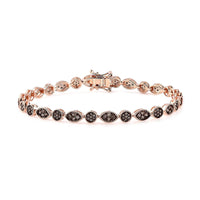 Natural Champagne Diamond 1.50 ctw Bracelet in Vermeil Rose Gold Over Sterling Silver (7.25 In)