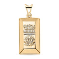 Luxoro 10K Yellow Gold Holy Bible Cross Bar Pendant without Chain 1.65 Grams