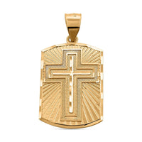 Made In America 10K Yellow Gold Cross Pendant 2.5 Grams