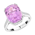 Certified and Appraised Rhapsody 950 Platinum AAAA Patroke Kunzite and E-F VS Diamond Ring (Size 10.0) 6.15 Grams 9.50 ctw - Sticky add to cart bar