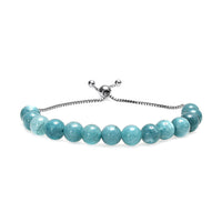 Milky Aquamarine Bolo Bracelet in Rhodium Over Sterling Silver (9.50 In) 57.00 ctw