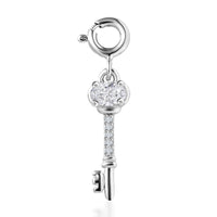Moissanite Charm in Platinum Over Sterling Silver 0.25 ctw
