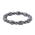 Terahertz 103.25 ctw Beaded and Carved Barrel Stretch Bracelet