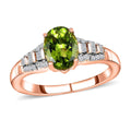 Luxoro 10K Rose Gold AAA Natural Calabar Pink Tourmaline, Diamond Ring (Size 8.0) 1.35 ctw - Sticky add to cart bar