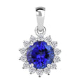 Rhapsody 950 Platinum AAAA Tanzanite and E-F VS Diamond Pendant 2.50 ctw - Sticky add to cart bar