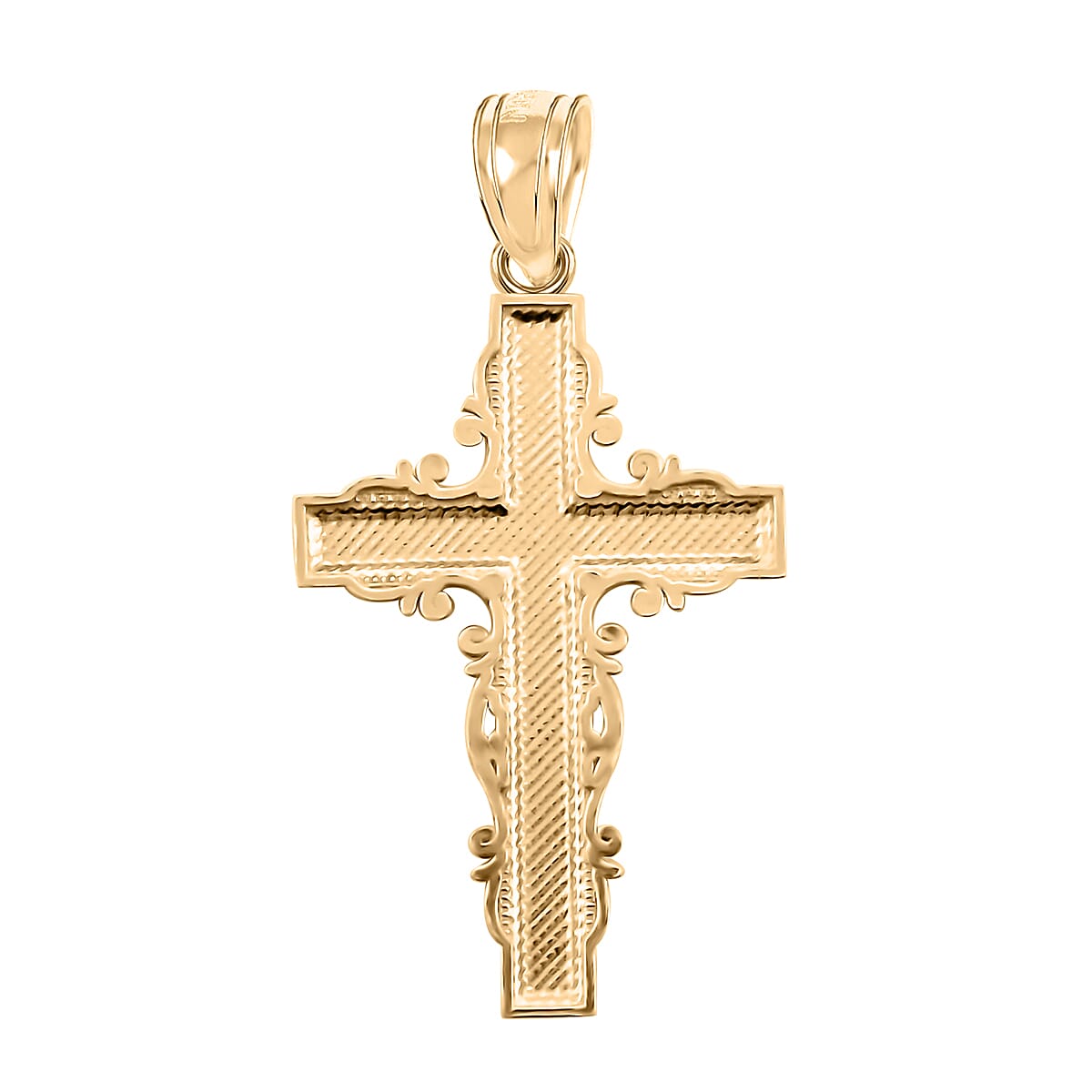 Made in America 10K Yellow Gold Cross Pendant 1.20 Grams