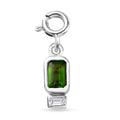 Chrome Diopside and Moissanite Charm in Platinum Over Sterling Silver 0.65 ctw - Sticky add to cart bar