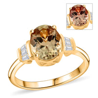 Iliana 18K Yellow Gold AAA Turkizite and G-H SI Diamond Ring (Size 10.0) 2.25 ctw