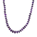 African Amethyst 191.00 ctw Beaded Necklace in Rhodium Over Sterling Silver (20 Inches)