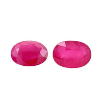 AAAA Mozambique Ruby Set of 2 (Ovl 7x5 mm) 2.00 ctw