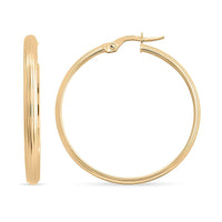 Italian 10K Yellow Gold Hoop Earrings 1.65 Grams