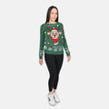 Tamsy Green Reindeer Sweater - S - Sticky add to cart bar