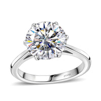Rhapsody 950 Platinum Moissanite Solitaire Ring (Size 10.5) (4.80 g) 3.30 ctw