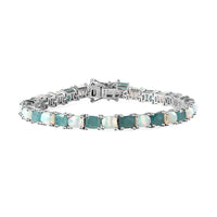 Premium Grandidierite and Ethiopian Welo Opal Bracelet in Platinum Over Sterling Silver (8.00 In) 14.00 ctw
