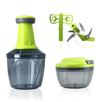 "set of 2 manual chopper Blender Food Processor Size: 5.2(L)x5.2(W)x9(H) Inches Capacity: 900 & 500 ml Colour: Green"