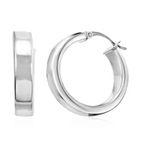 Hoop Earrings in Sterling Silver 4.85 Grams