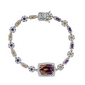 AAA Anahi Ametrine and Multi Gemstone Bracelet in Platinum Over Sterling Silver (7.25 In) 12.10 ctw - Sticky add to cart bar