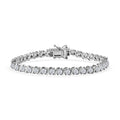 TLV Moissanite Linking Bracelet in Platinum Over Sterling Silver (6.50 In) 3.60 ctw