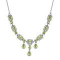 Peridot Necklace 18-20 Inches in Platinum Over Sterling Silver 7.80 ctw - Sticky add to cart bar