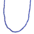 AAA Tanzanite Beaded Necklace 18-20 Inches in Rhodium Over Sterling Silver 60.00 ctw - Sticky add to cart bar