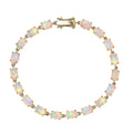 Luxoro 10K Yellow Gold Premium Ethiopian Welo Opal Link Bracelet (6.50 In) 5.75 ctw - Sticky add to cart bar