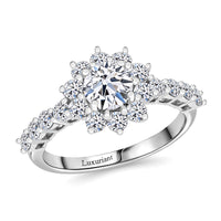 Lab Grown Diamond (VS) Ring in Platinum Over Sterling Silver (Size 6.0) 1.50 ctw