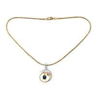 Doorbuster Bali Legacy Blue Star Sapphire (DF) 4.50 ctw Tulang Naga Chain Dragon Necklace 20 Inches in 22K Vermeil Yellow Gold Over and Sterling Silver