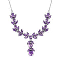 Uruguayan Amethyst Necklace 18-20 Inches Platinum Over Sterling Silver 6.50 ctw - Sticky add to cart bar