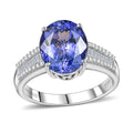 Rhapsody 950 Platinum AAAA Tanzanite, Diamond (E-F, VS) (0.30 cts) Ring (Size 9.0) 4.35 ctw - Sticky add to cart bar