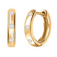 Moissanite Hoop Earrings in 18K Vermeil YG Over Sterling Silver 0.30 ctw