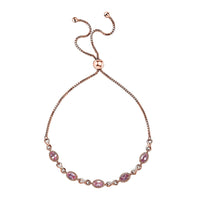 D'Joy Premium Narsipatnam Pink Spinel Bolo Bracelet in 18K Vermeil Rose Gold Over Sterling Silver 1.30 ctw