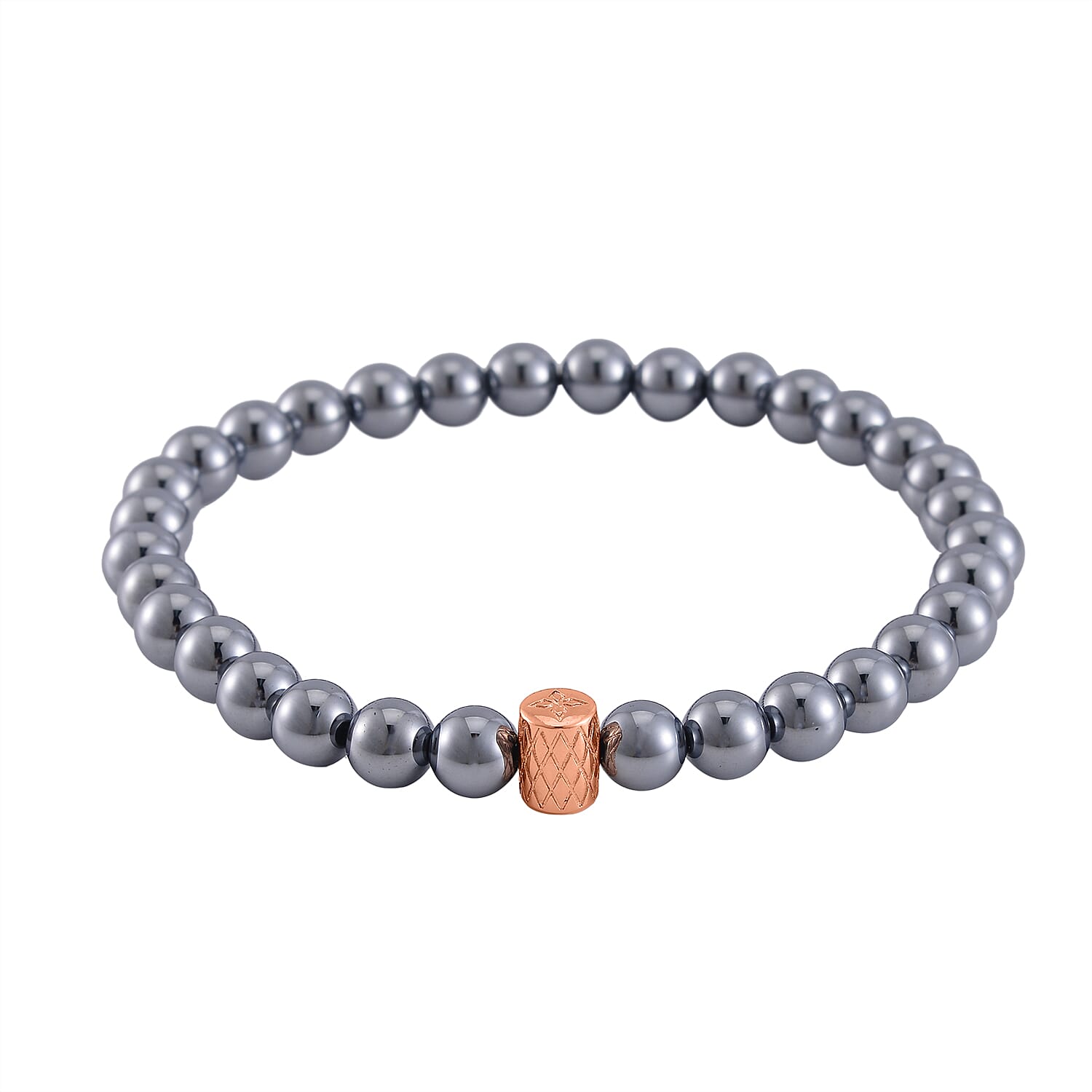 Terahertz Beaded Stretch Anklet (9-9.5 In) in Rosetone 105.00 ctw