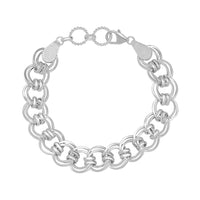 Sterling Silver Link Chain Bracelet (7.25-8.25In) 16.60 Grams